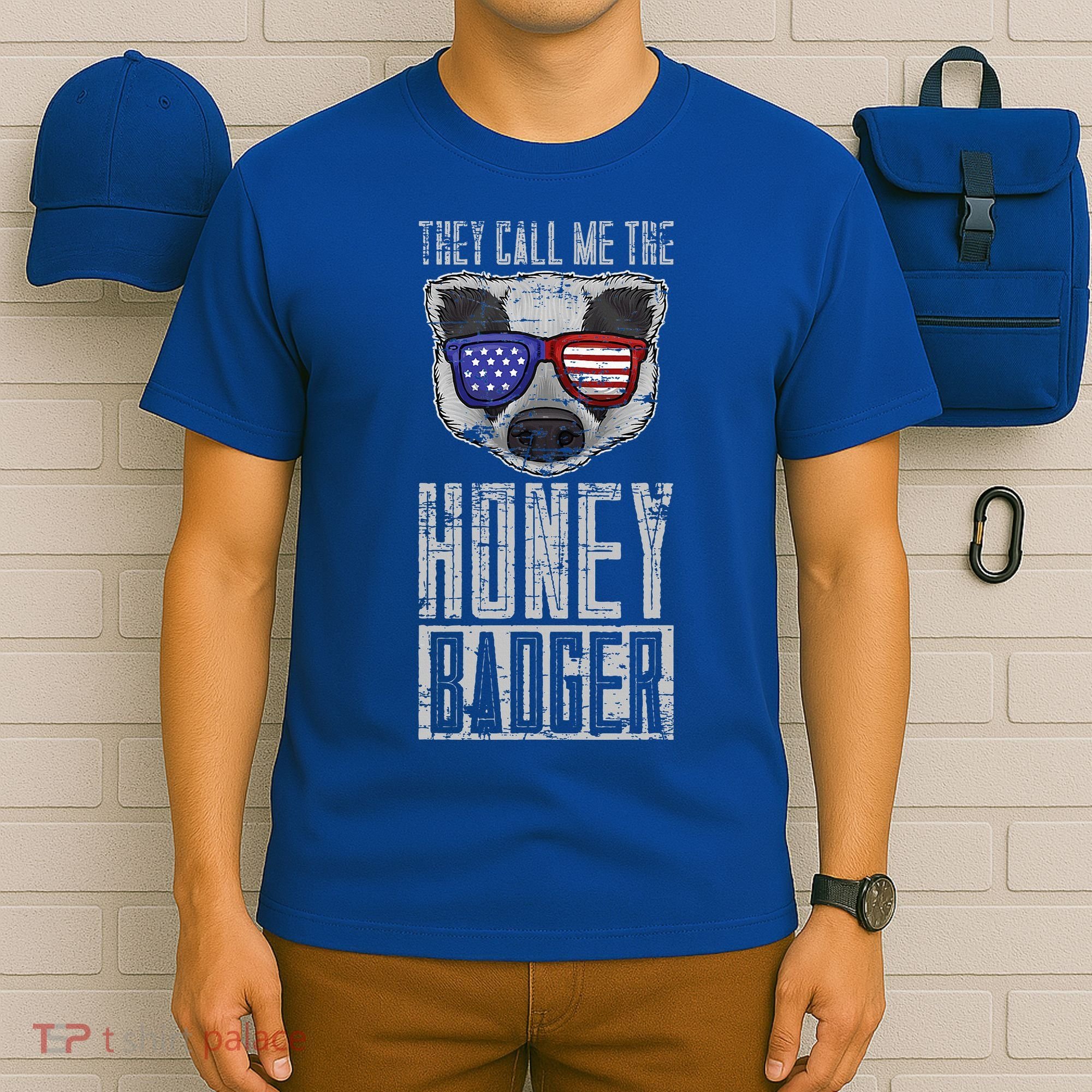 Us Pride Honey Badger Ratel Gift Honey Badger T-Shirt