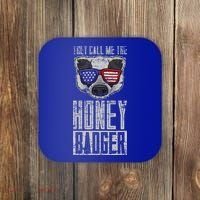 Us Pride Honey Badger Ratel Gift Honey Badger Coaster thumb 0