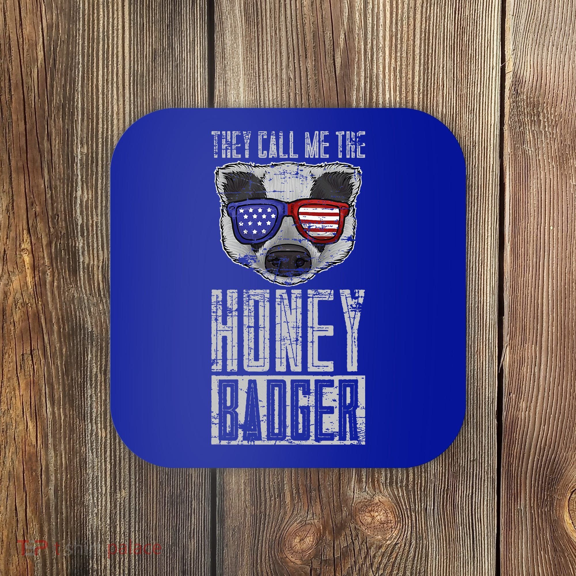 Us Pride Honey Badger Ratel Gift Honey Badger Coaster