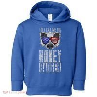 Us Pride Honey Badger Ratel Gift Honey Badger Toddler Hoodie thumb 0