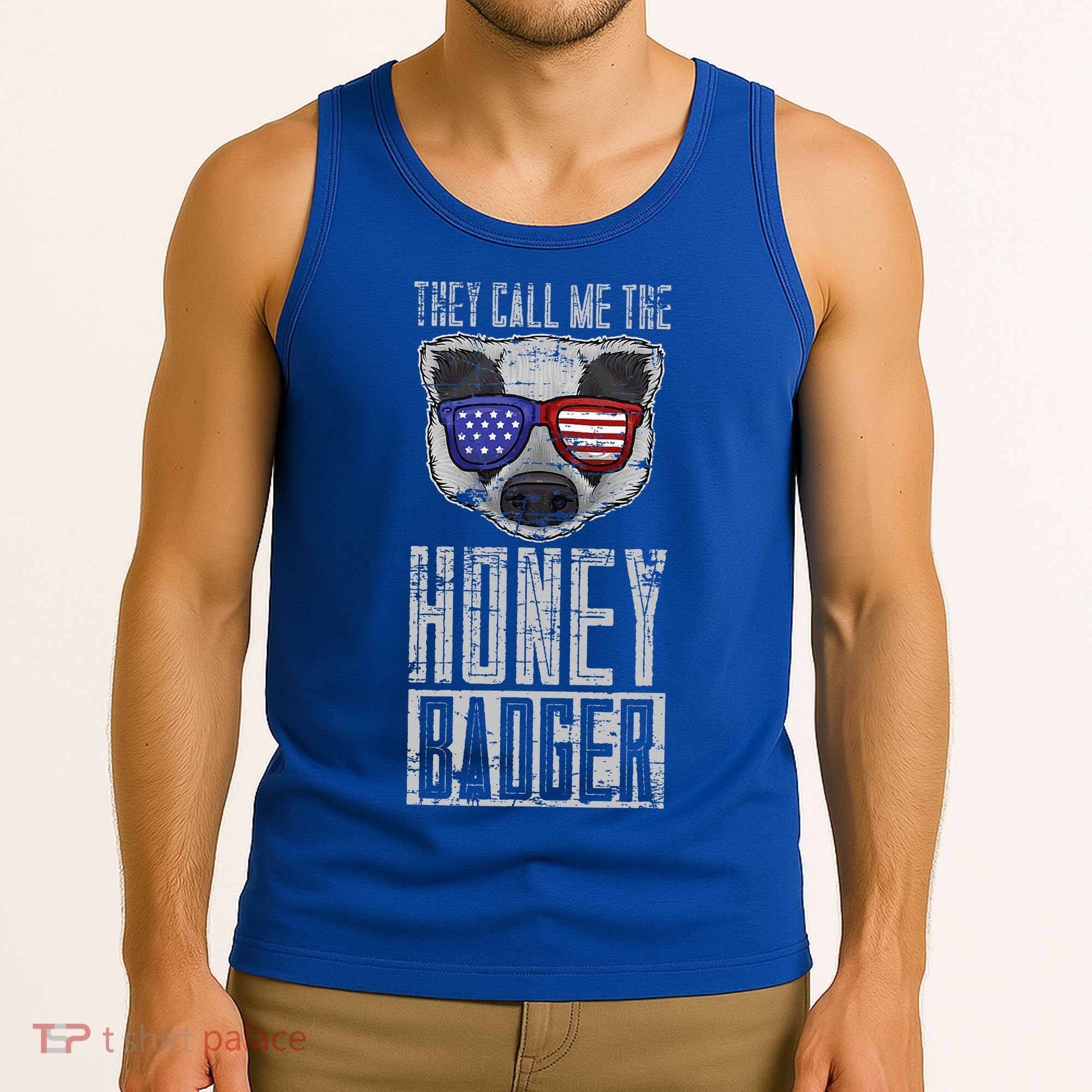 Us Pride Honey Badger Ratel Gift Honey Badger Tank Top