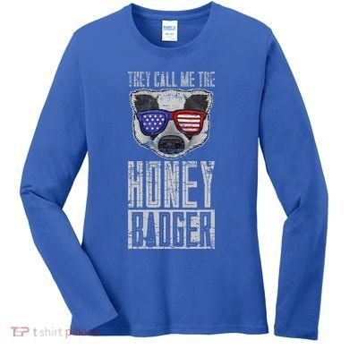 Us Pride Honey Badger Ratel Gift Honey Badger Women's Long Sleeve Shirt