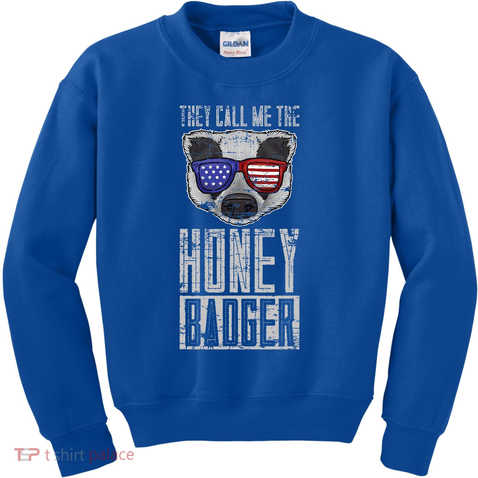 Us Pride Honey Badger Ratel Gift Honey Badger Kids Sweatshirt