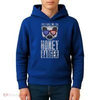 Us Pride Honey Badger Ratel Gift Honey Badger Kids Hoodie thumb 4