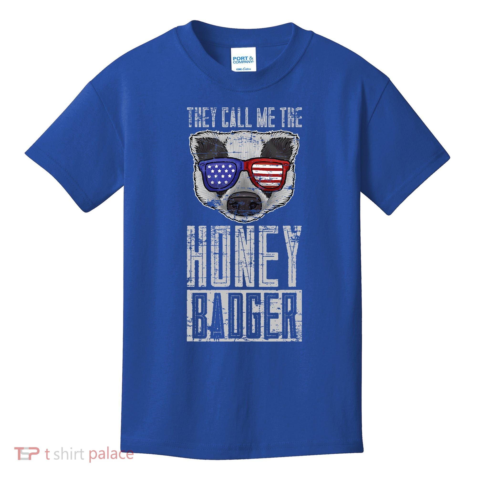 Us Pride Honey Badger Ratel Gift Honey Badger Kids T-Shirt