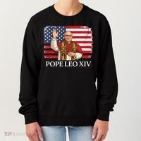 USA Pope Leo XIV Robert American Flag Women's Sweatshirt thumb 0