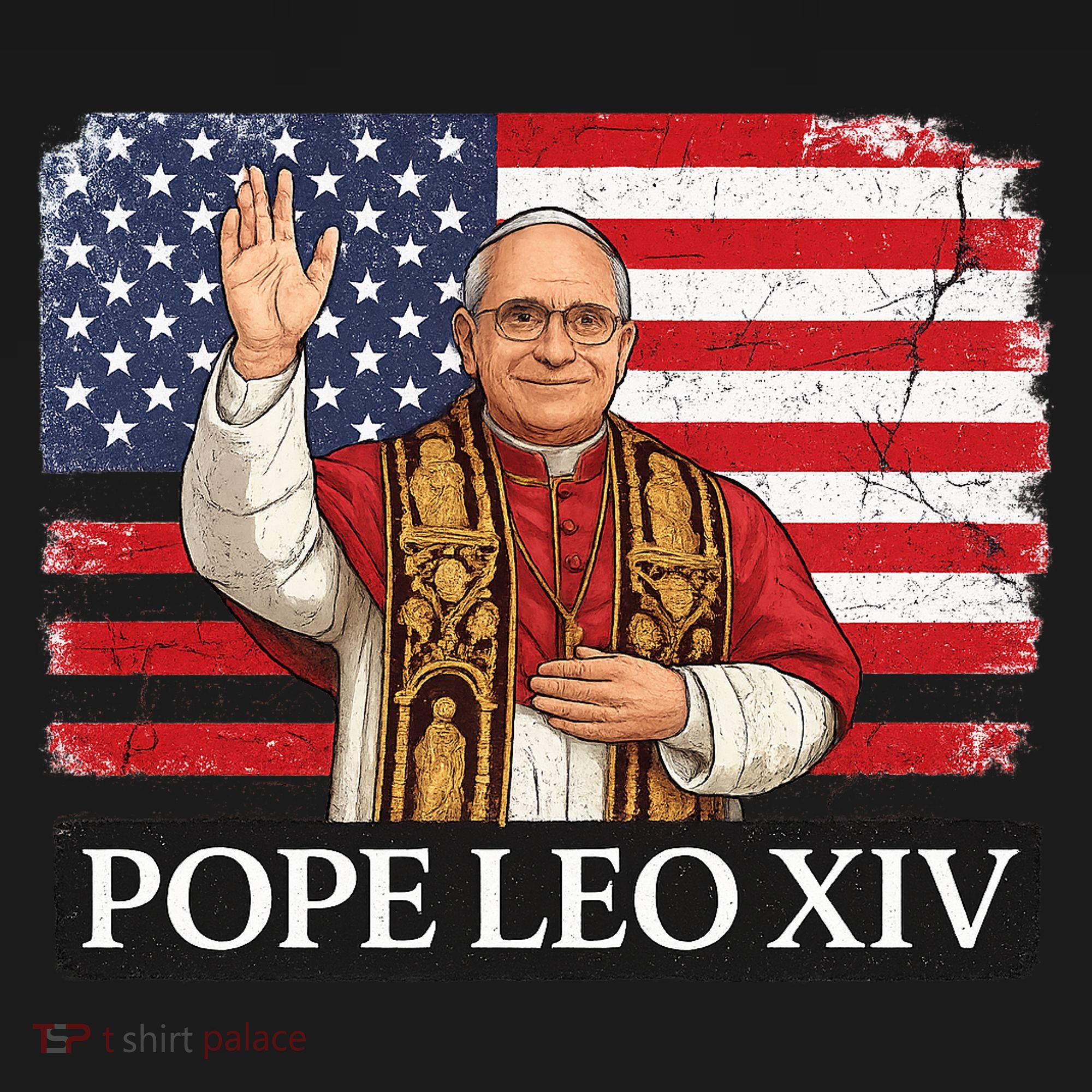 USA Pope Leo XIV Robert American Flag Backpack