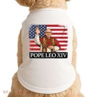 USA Pope Leo XIV Robert American Flag Doggie Tank thumb 0
