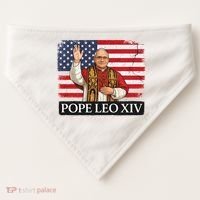USA Pope Leo XIV Robert American Flag USA-Made Doggie Bandana thumb 0