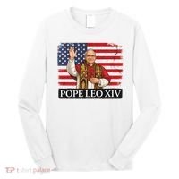 USA Pope Leo XIV Robert American Flag Long Sleeve Shirt thumb 0