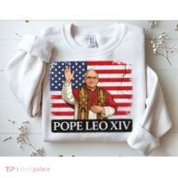 USA Pope Leo XIV Robert American Flag Sweatshirt thumb 2