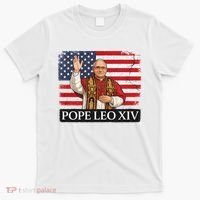 USA Pope Leo XIV Robert American Flag T-Shirt thumb 0