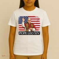 USA Pope Leo XIV Robert American Flag T-Shirt thumb 4