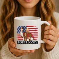 USA Pope Leo XIV Robert American Flag Coffee Mug thumb 3