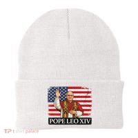 USA Pope Leo XIV Robert American Flag Beanie thumb 0