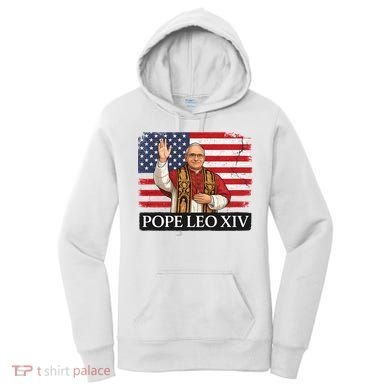 USA Pope Leo XIV Robert American Flag Women's Hoodie