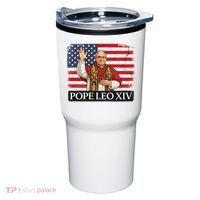 USA Pope Leo XIV Robert American Flag Tumbler thumb 0
