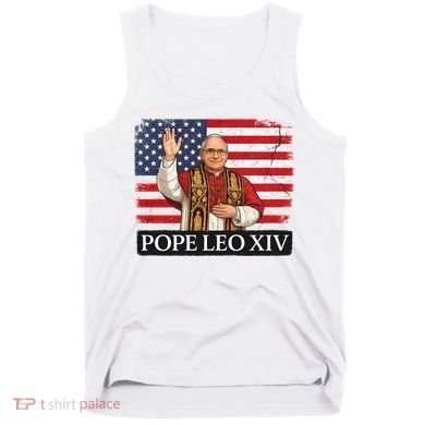 USA Pope Leo XIV Robert American Flag Tank Top