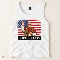 USA Pope Leo XIV Robert American Flag Tank Top thumb 2