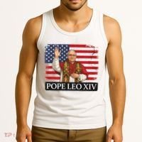 USA Pope Leo XIV Robert American Flag Tank Top thumb 3