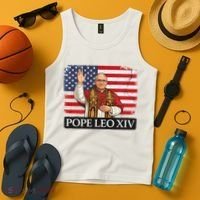 USA Pope Leo XIV Robert American Flag Tank Top thumb 4