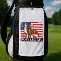 USA Pope Leo XIV Robert American Flag Golf Towel thumb 2