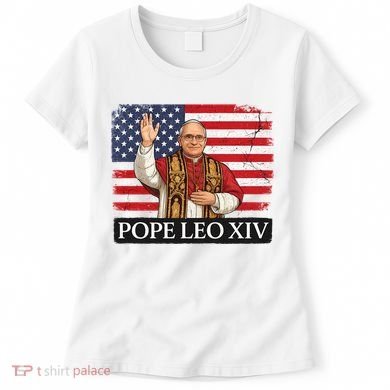 USA Pope Leo XIV Robert American Flag Women's T-Shirt