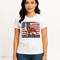 USA Pope Leo XIV Robert American Flag Women's T-Shirt thumb 4