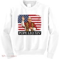 USA Pope Leo XIV Robert American Flag Kids Sweatshirt thumb 0