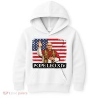 USA Pope Leo XIV Robert American Flag Kids Hoodie thumb 0