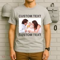 Upload Personalize Design or Photo Custom Text T-Shirt thumb 6