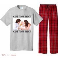 Upload Personalize Design or Photo Custom Text Pajama Set thumb 0