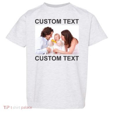 Upload Personalize Design or Photo Custom Text Toddler T-Shirt
