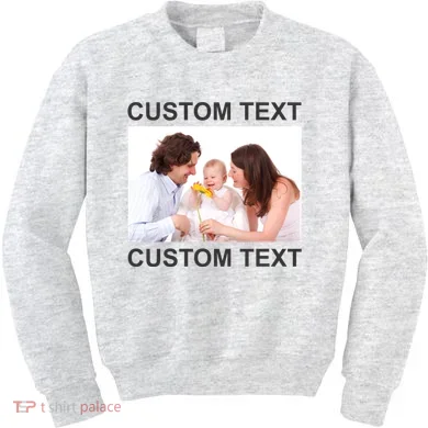Upload Personalize Design or Photo Custom Text Kids Sweatshirt