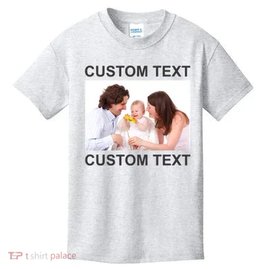 Upload Personalize Design or Photo Custom Text Kids T-Shirt