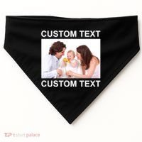 Upload Personalize Design or Photo Custom Text USA-Made Doggie Bandana thumb 0