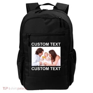 Upload Personalize Design or Photo Custom Text Backpack
