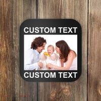 Upload Personalize Design or Photo Custom Text Coaster thumb 0