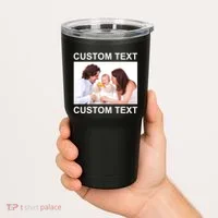 Upload Personalize Design or Photo Custom Text Tumbler thumb 2