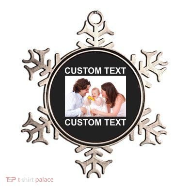 Upload Personalize Design or Photo Custom Text Ornament