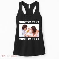 Upload Personalize Design or Photo Custom Text Women's Tank Top thumb 0