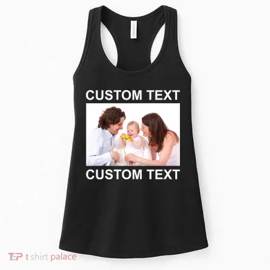 Upload Personalize Design or Photo Custom Text Women's Tank Top