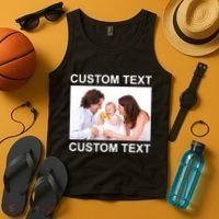 Upload Personalize Design or Photo Custom Text Tank Top thumb 4