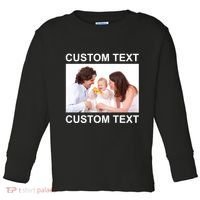 Upload Personalize Design or Photo Custom Text Toddler Long Sleeve Shirt thumb 0