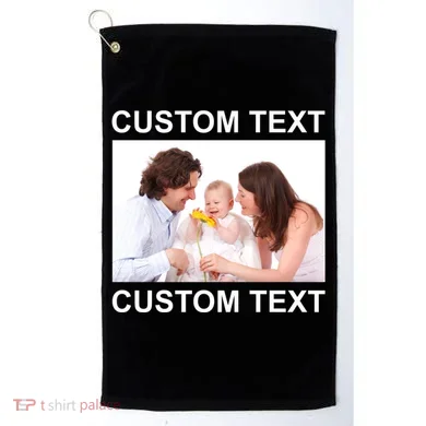 Upload Personalize Design or Photo Custom Text Golf Towel