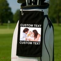 Upload Personalize Design or Photo Custom Text Golf Towel thumb 2