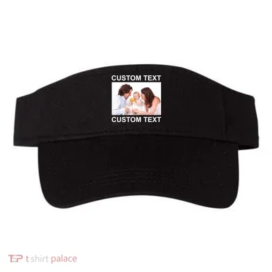Upload Personalize Design or Photo Custom Text Visor