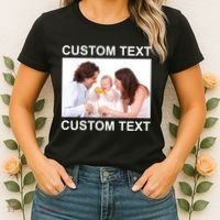 Upload Personalize Design or Photo Custom Text Women's T-Shirt thumb 2