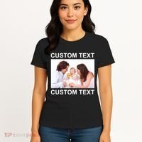 Upload Personalize Design or Photo Custom Text Women's T-Shirt thumb 4