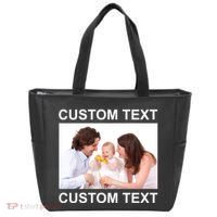 Upload Personalize Design or Photo Custom Text Tote Bag thumb 0